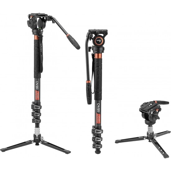 Cayer CF34 Carbon Fiber Camera Monopod Kit